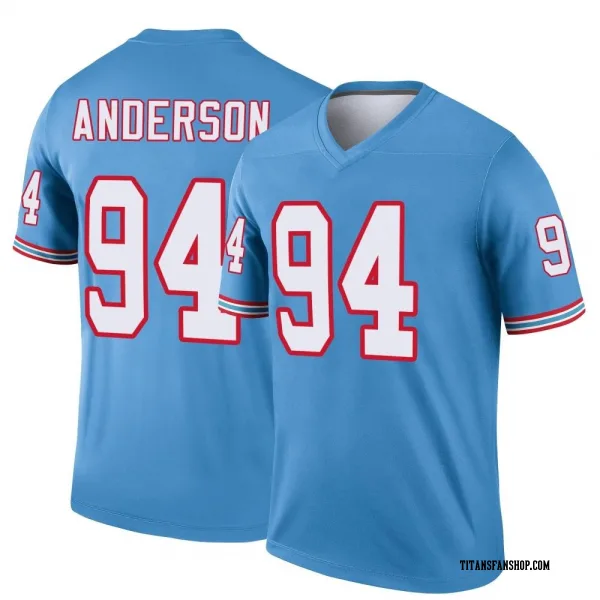 Men's Abdullah Anderson Tennessee Titans Legend Light Blue Oilers Throwback Jersey