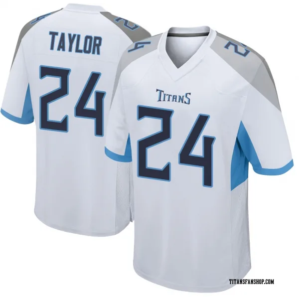 Men's Alontae Taylor Tennessee Titans Game White Jersey