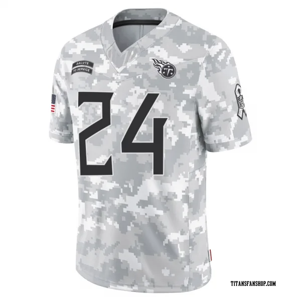 Men's Alontae Taylor Tennessee Titans Limited Arctic Camo 2024 Salute to Service Jersey