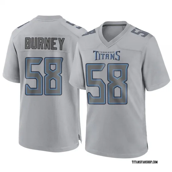 Men's Amari Burney Tennessee Titans Game Gray Atmosphere Fashion Jersey