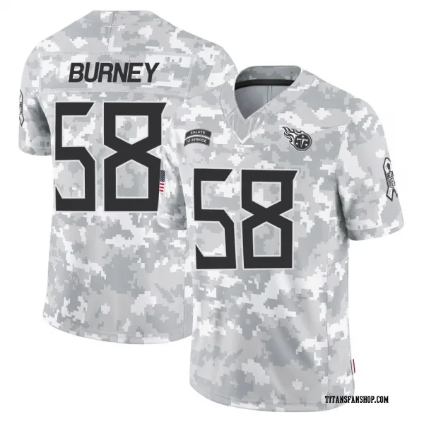 Men's Amari Burney Tennessee Titans Limited Arctic Camo 2024 Salute to Service Jersey
