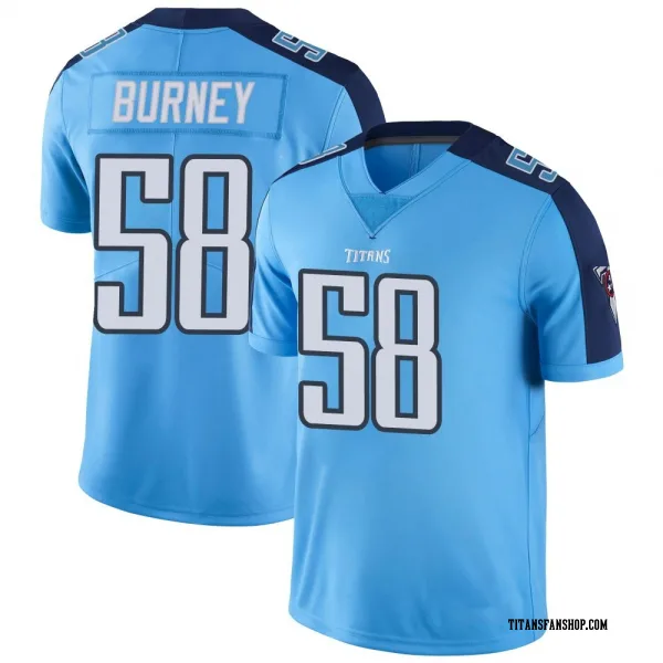 Men's Amari Burney Tennessee Titans Limited Light Blue Color Rush Jersey