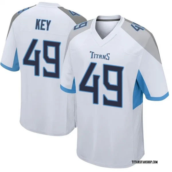 Men's Arden Key Tennessee Titans Game White Jersey
