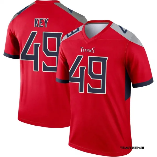 Men's Arden Key Tennessee Titans Legend Red Inverted Jersey