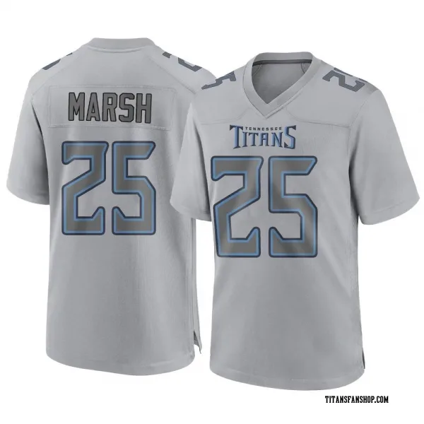 Men's Armani Marsh Tennessee Titans Game Gray Atmosphere Fashion Jersey