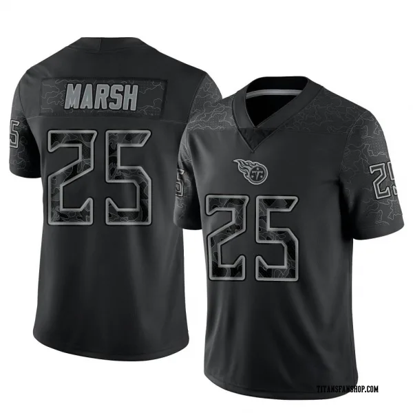 Men's Armani Marsh Tennessee Titans Limited Black Reflective Jersey