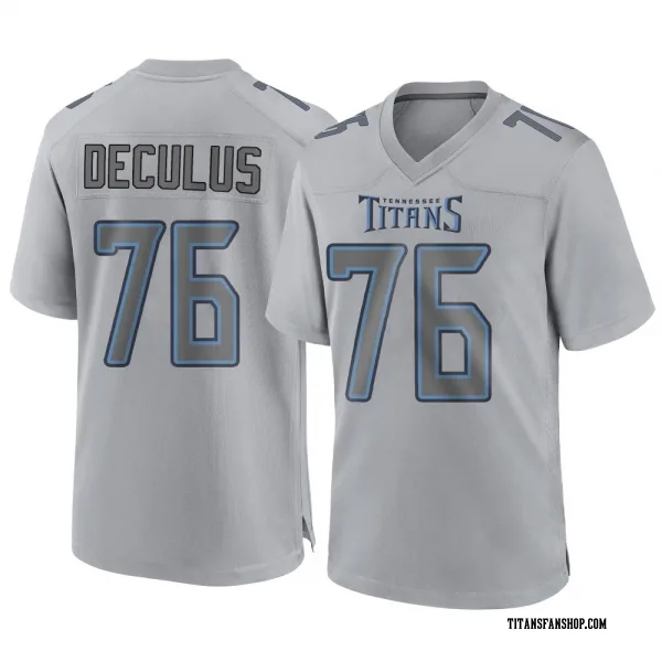 Men's Austin Deculus Tennessee Titans Game Gray Atmosphere Fashion Jersey