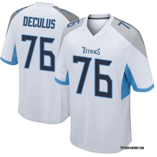 Men's Austin Deculus Tennessee Titans Game White Jersey
