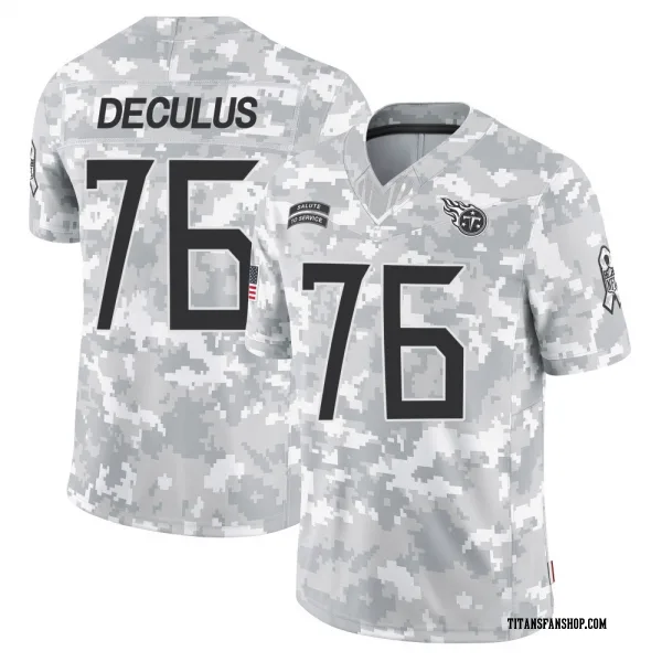 Men's Austin Deculus Tennessee Titans Limited Arctic Camo 2024 Salute to Service Jersey