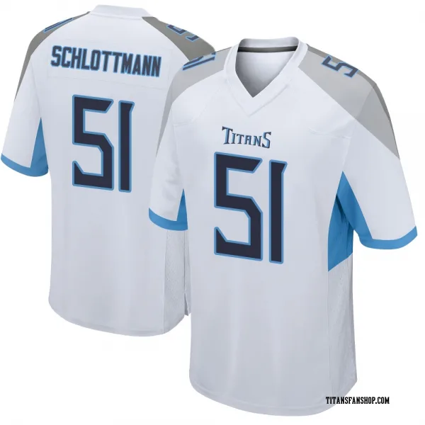 Men's Austin Schlottmann Tennessee Titans Game White Jersey