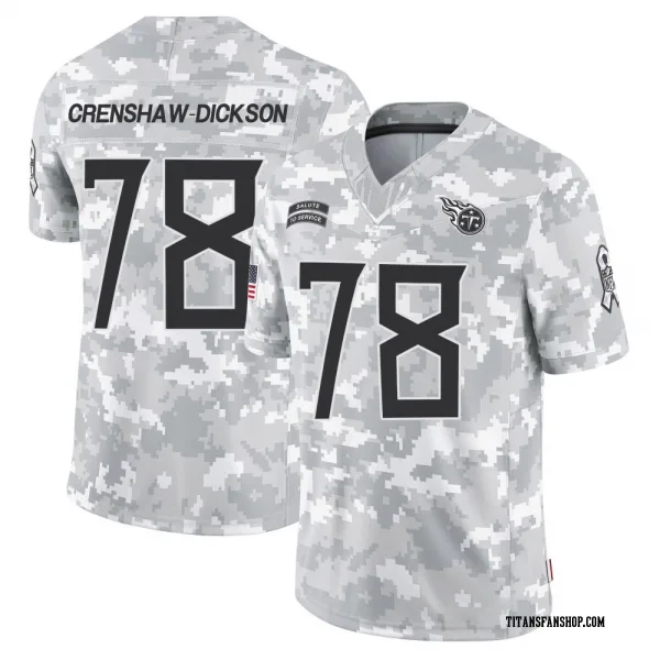 Men's Brandon Crenshaw-Dickson Tennessee Titans Limited Arctic Camo 2024 Salute to Service Jersey