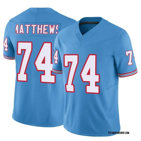 Men's Bruce Matthews Tennessee Titans Limited Light Blue Vapor F.U.S.E. Jersey