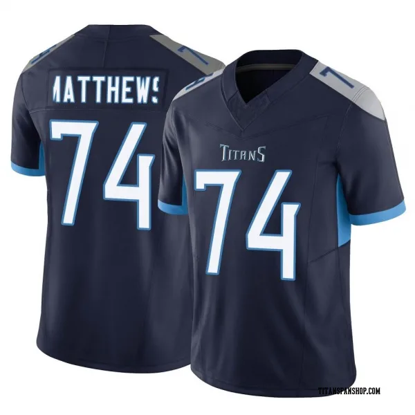 Men's Bruce Matthews Tennessee Titans Limited Navy Vapor F.U.S.E. Jersey