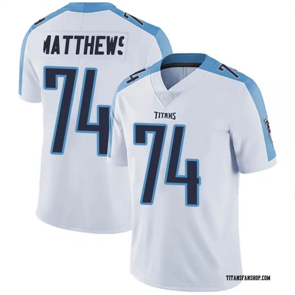 Men's Bruce Matthews Tennessee Titans Limited White Vapor Untouchable Jersey