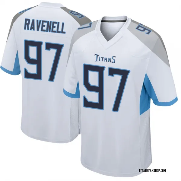 Men's C.J. Ravenell Tennessee Titans Game White Jersey