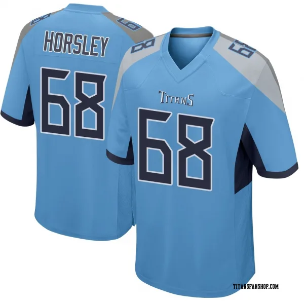 Men's Cam Horsley Tennessee Titans Game Light Blue Jersey