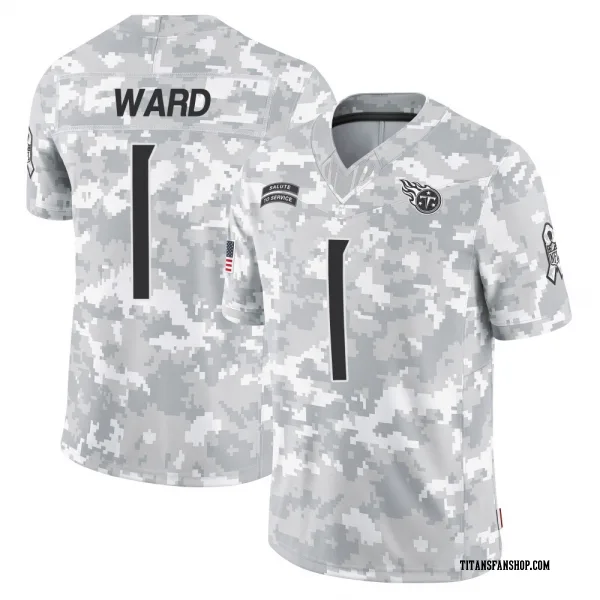 Men's Cam Ward Tennessee Titans Limited Arctic Camo 2024 Salute to Service Jersey