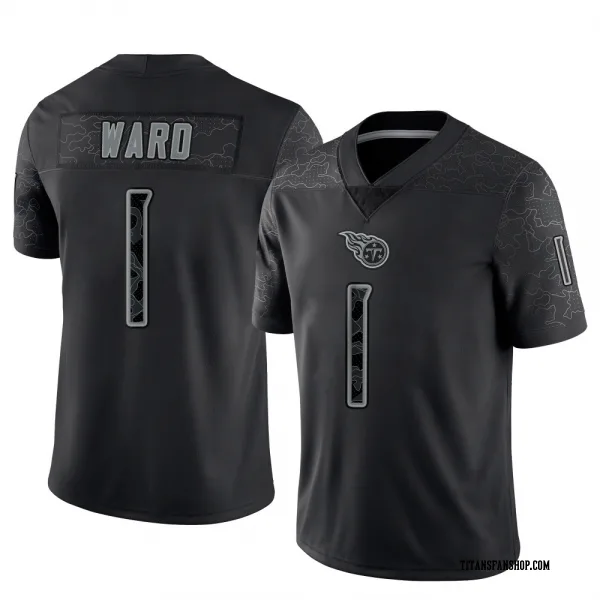 Men's Cam Ward Tennessee Titans Limited Black Reflective Jersey
