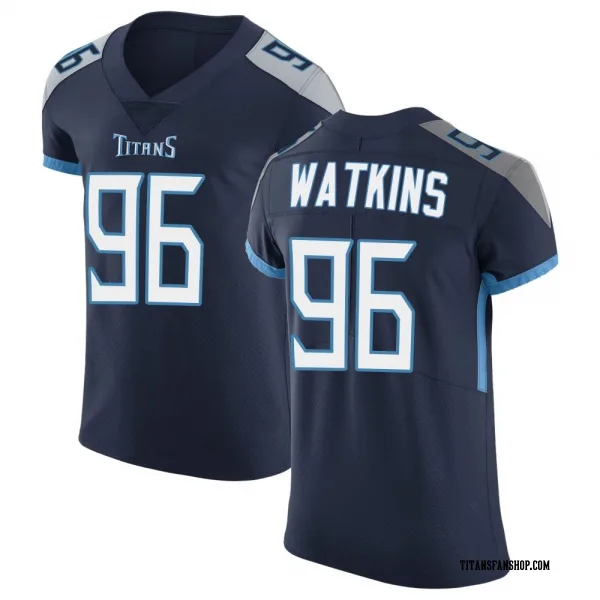 Men's Carlos Watkins Tennessee Titans Elite Navy Vapor Untouchable Jersey