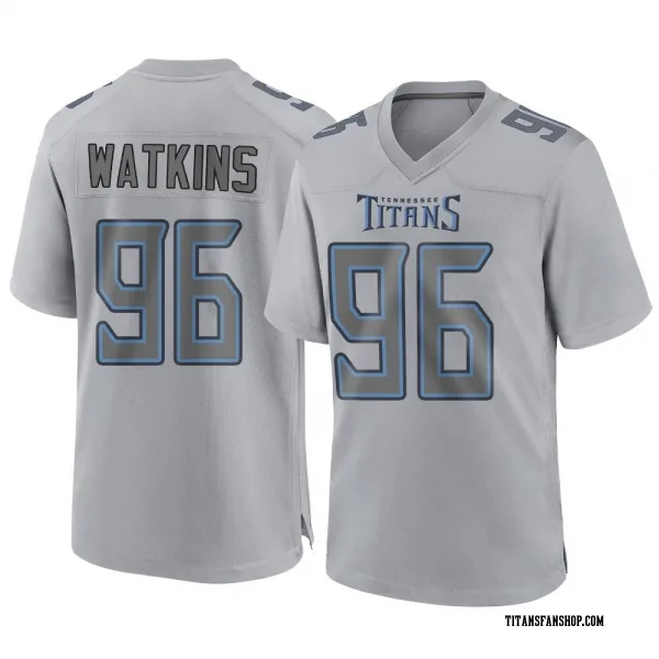 Men's Carlos Watkins Tennessee Titans Game Gray Atmosphere Fashion Jersey