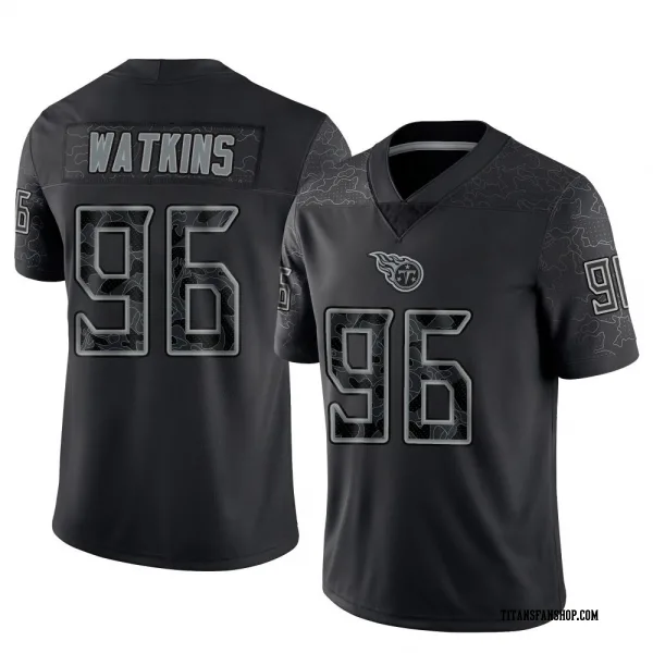 Men's Carlos Watkins Tennessee Titans Limited Black Reflective Jersey