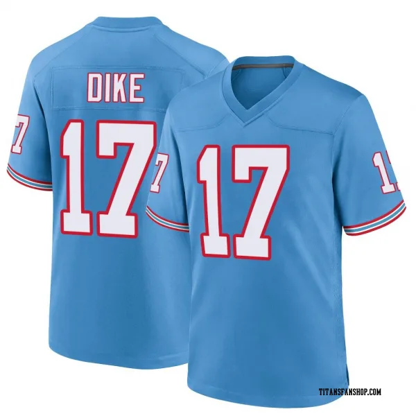 Men's Chimere Dike Tennessee Titans Game Light Blue Oilers Throwback Alternate Jersey