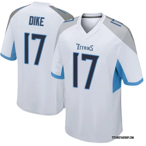 Men's Chimere Dike Tennessee Titans Game White Jersey