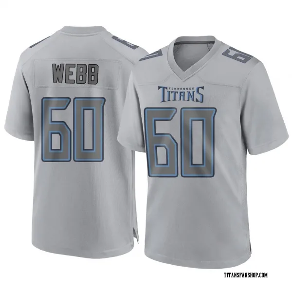Men's Clay Webb Tennessee Titans Game Gray Atmosphere Fashion Jersey