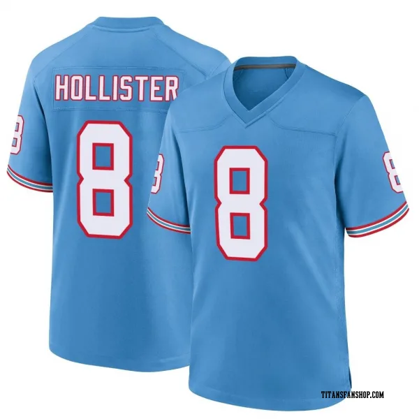 Men's Cody Hollister Tennessee Titans Game Light Blue Oilers Throwback Alternate Jersey