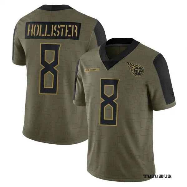 Men's Cody Hollister Tennessee Titans Limited Olive 2021 Salute To Service Jersey