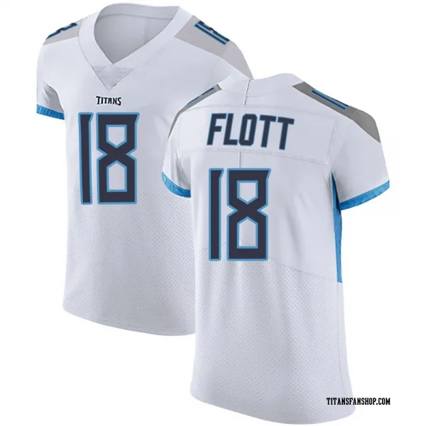 Men's Cor'Dale Flott Tennessee Titans Elite White Vapor Untouchable Jersey