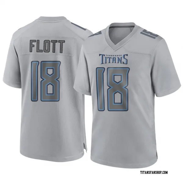 Men's Cor'Dale Flott Tennessee Titans Game Gray Atmosphere Fashion Jersey