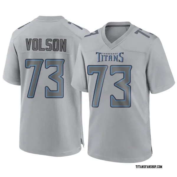 Men's Cordell Volson Tennessee Titans Game Gray Atmosphere Fashion Jersey