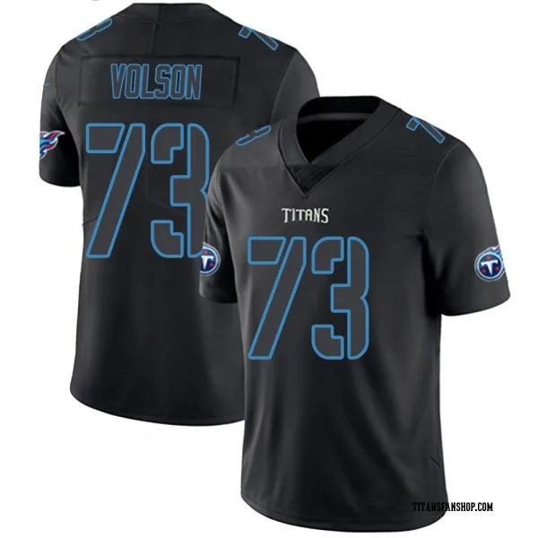 Men's Cordell Volson Tennessee Titans Limited Black Impact Jersey