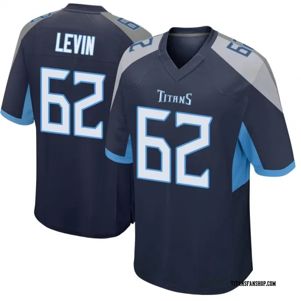 Men's Corey Levin Tennessee Titans Game Navy Jersey