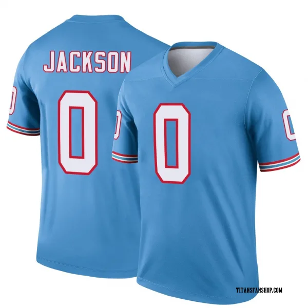 Men's Courtney Jackson Tennessee Titans Legend Light Blue Oilers Throwback Jersey