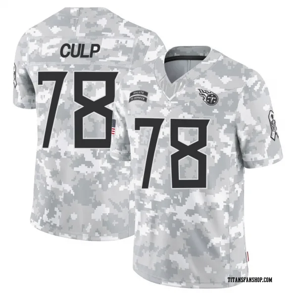 Men's Curley Culp Tennessee Titans Limited Arctic Camo 2024 Salute to Service Jersey
