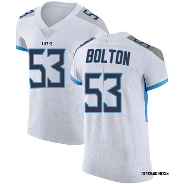 Men's Curtis Bolton III Tennessee Titans Elite White Vapor Untouchable Jersey