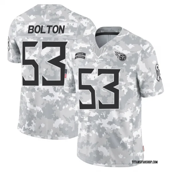 Men's Curtis Bolton III Tennessee Titans Limited Arctic Camo 2024 Salute to Service Jersey