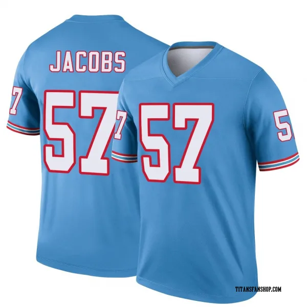 Men's Curtis Jacobs Tennessee Titans Legend Light Blue Oilers Throwback Jersey