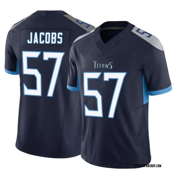 Men's Curtis Jacobs Tennessee Titans Limited Navy Vapor F.U.S.E. Jersey