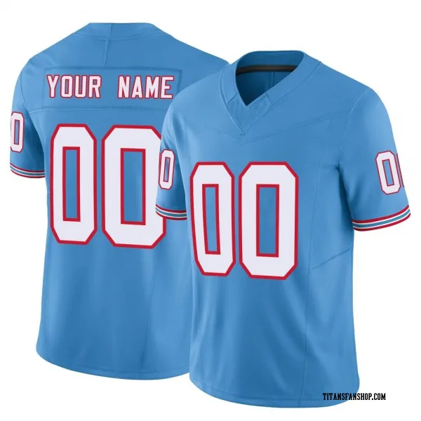 Men's Custom Tennessee Titans Limited Light Blue Vapor F.U.S.E. Jersey