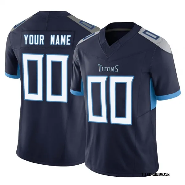 Men's Custom Tennessee Titans Limited Navy Vapor F.U.S.E. Jersey