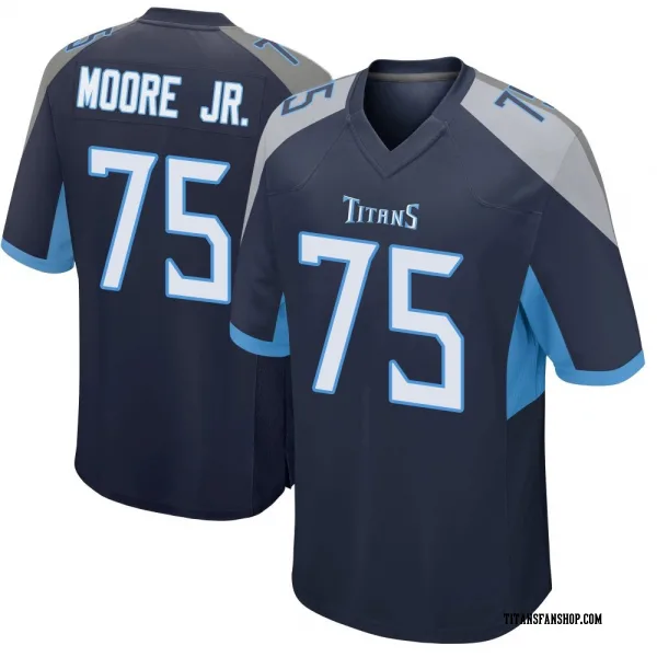 Men's Dan Moore Jr. Tennessee Titans Game Navy Jersey
