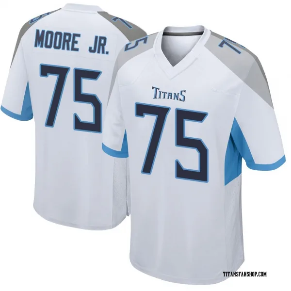 Men's Dan Moore Jr. Tennessee Titans Game White Jersey