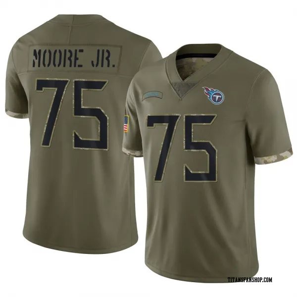 Men's Dan Moore Jr. Tennessee Titans Limited Olive 2022 Salute To Service Jersey