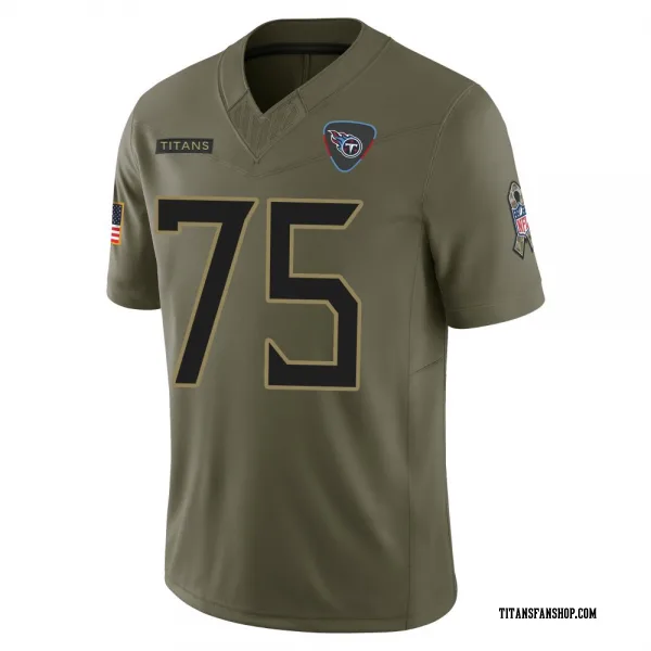 Men's Dan Moore Jr. Tennessee Titans Limited Olive 2025 Salute to Service Jersey