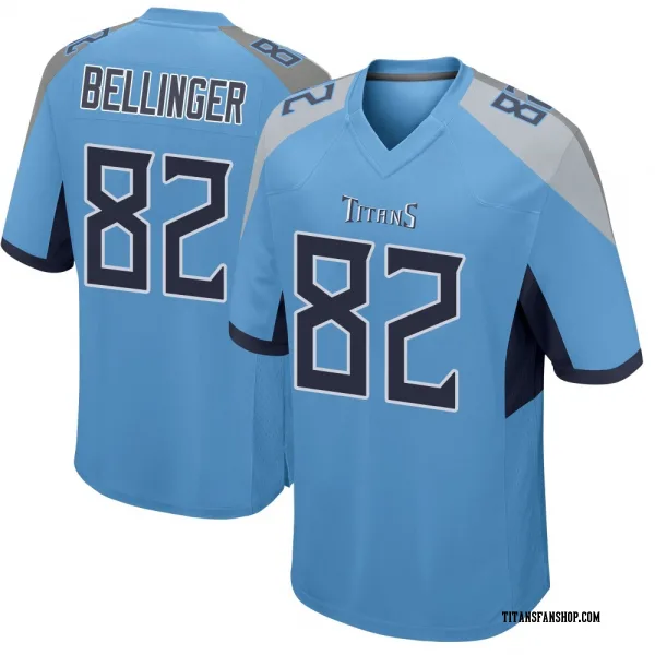 Men's Daniel Bellinger Tennessee Titans Game Light Blue Jersey