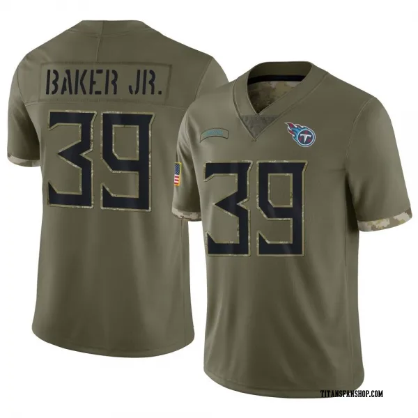 Men's Darrell Baker Jr. Tennessee Titans Limited Olive 2022 Salute To Service Jersey