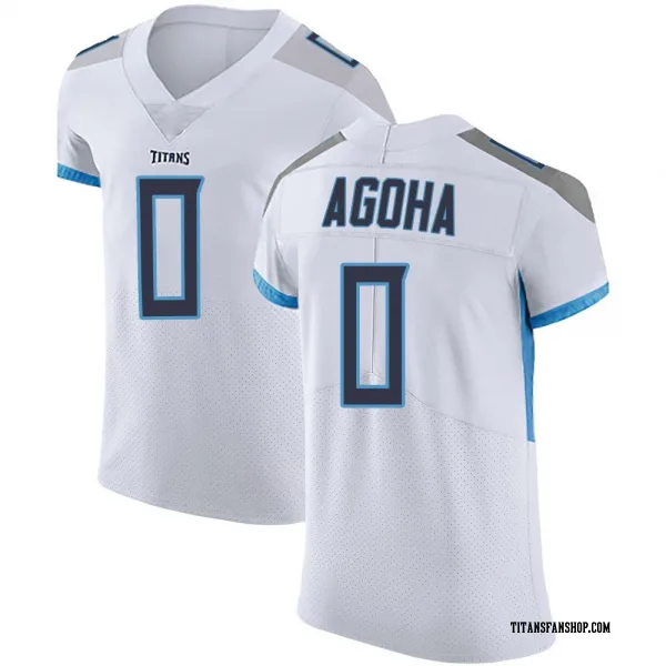 Men's David Agoha Tennessee Titans Elite White Vapor Untouchable Jersey